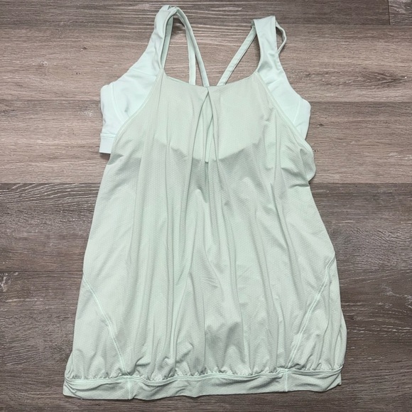 Lululemon Flow Y 2-1 tank  size 12 - Picture 7 of 9